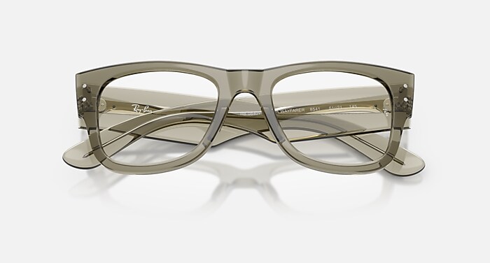 MEGA WAYFARER OPTICS Eyeglasses with Transparent Green and Demo