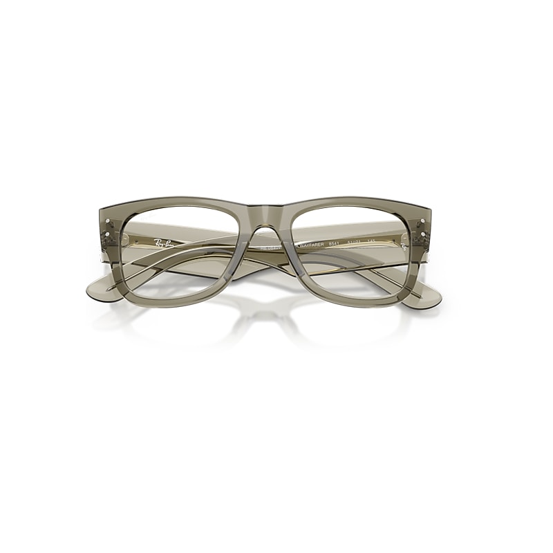 Ray-Ban Mega Wayfarer Optics Optical Transparent Green Frame Transparent Lenses Polarized 51-21