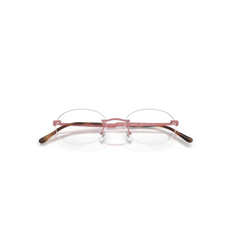 Ray-Ban Rb3767v Optics Optical Pink Frame Clear Lenses Polarized 50-18