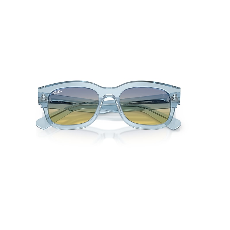 Ray-Ban Rb2228m Scuderia Ferrari Collection Sunglasses Transparent Light Blue Frame Yellow Lenses 53-19