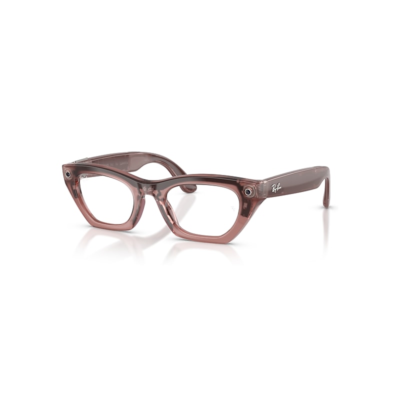 Ray-Ban (Gen 3) Meta Zena Milky Blush Frame Grey Lenses Ai Glasses, RW4015 - Image 4
