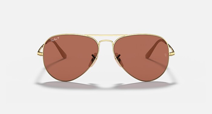 AVIATOR METAL II Polarized Sunglasses in Arista Gold and Purple