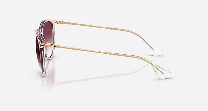 ERIKA CLASSIC Sunglasses in Transparent Pink and Clear Gradient