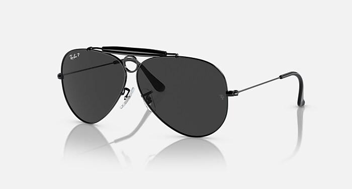 小物 Archive Ray-Ban Shooter Black Teardrop SHOOTER RELOADED Polarizada Óculos de Sol em Preto e Preto