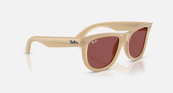 WAYFARER REVERSE Sunglasses in Opal Beige & Honey and Dark Violet