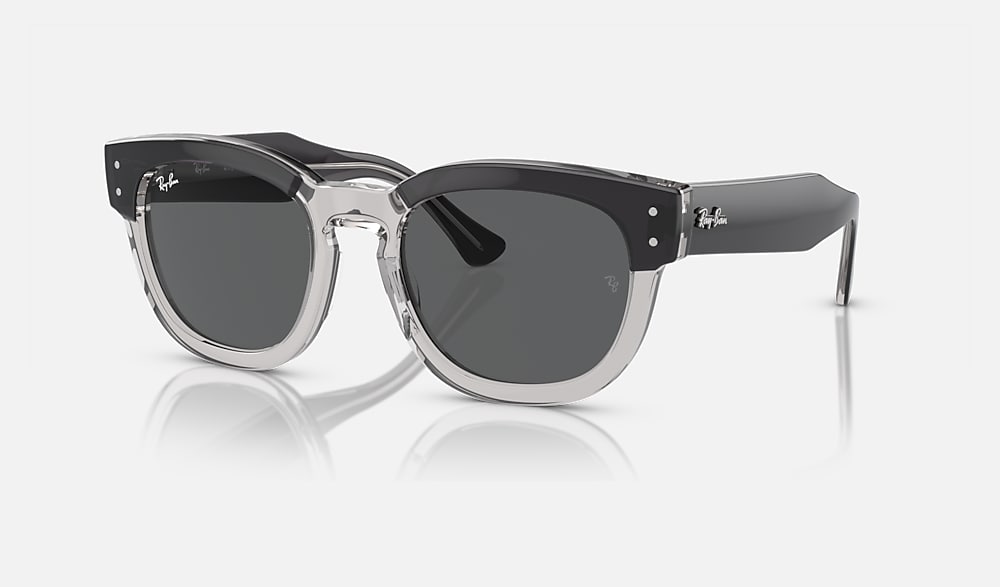 MEGA HAWKEYE Sunglasses in Dark Grey On Transparent Grey and Dark