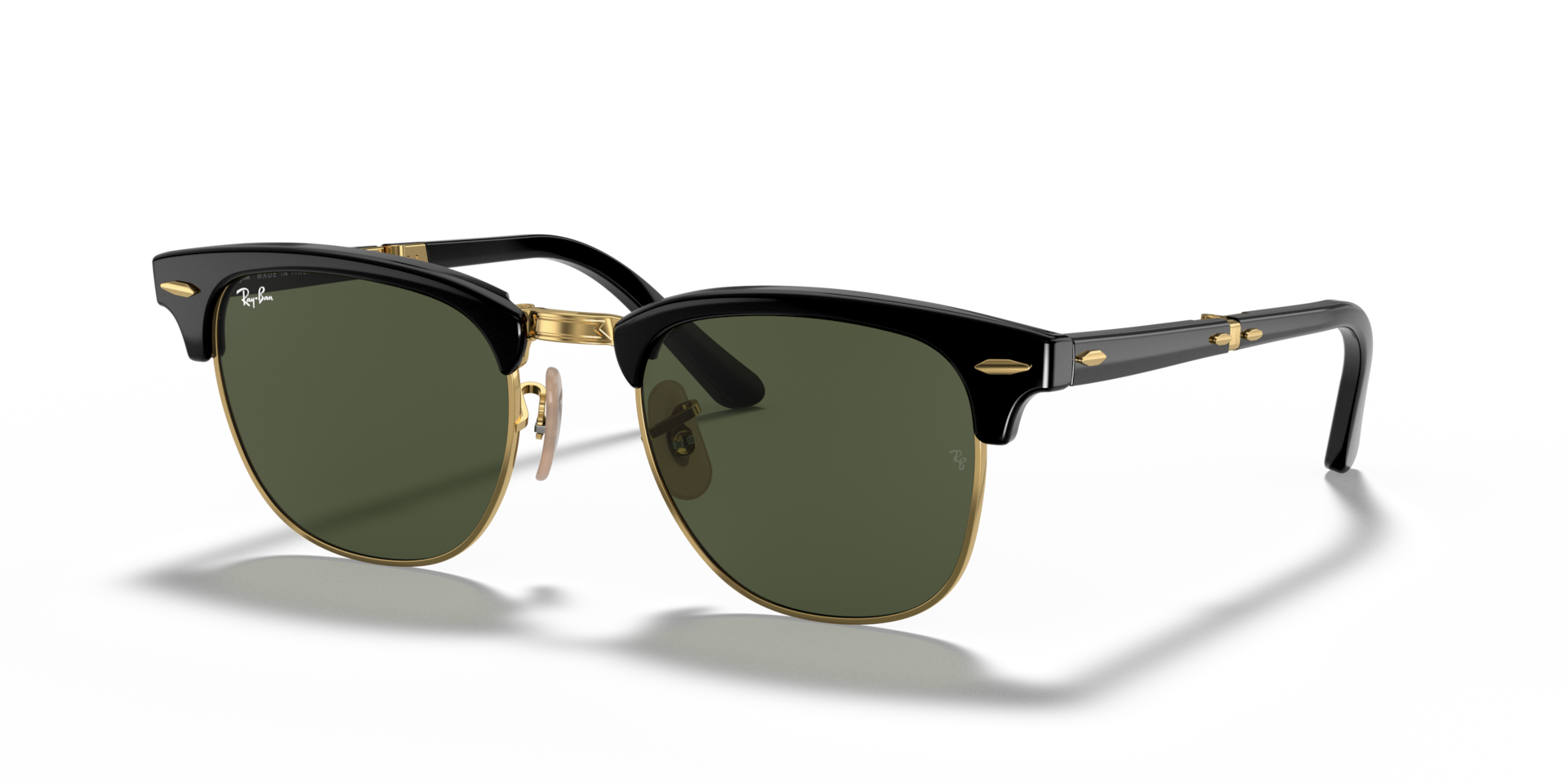 CLUBMASTER FOLDING Sunglasses in Black and G-15 Green (51-21