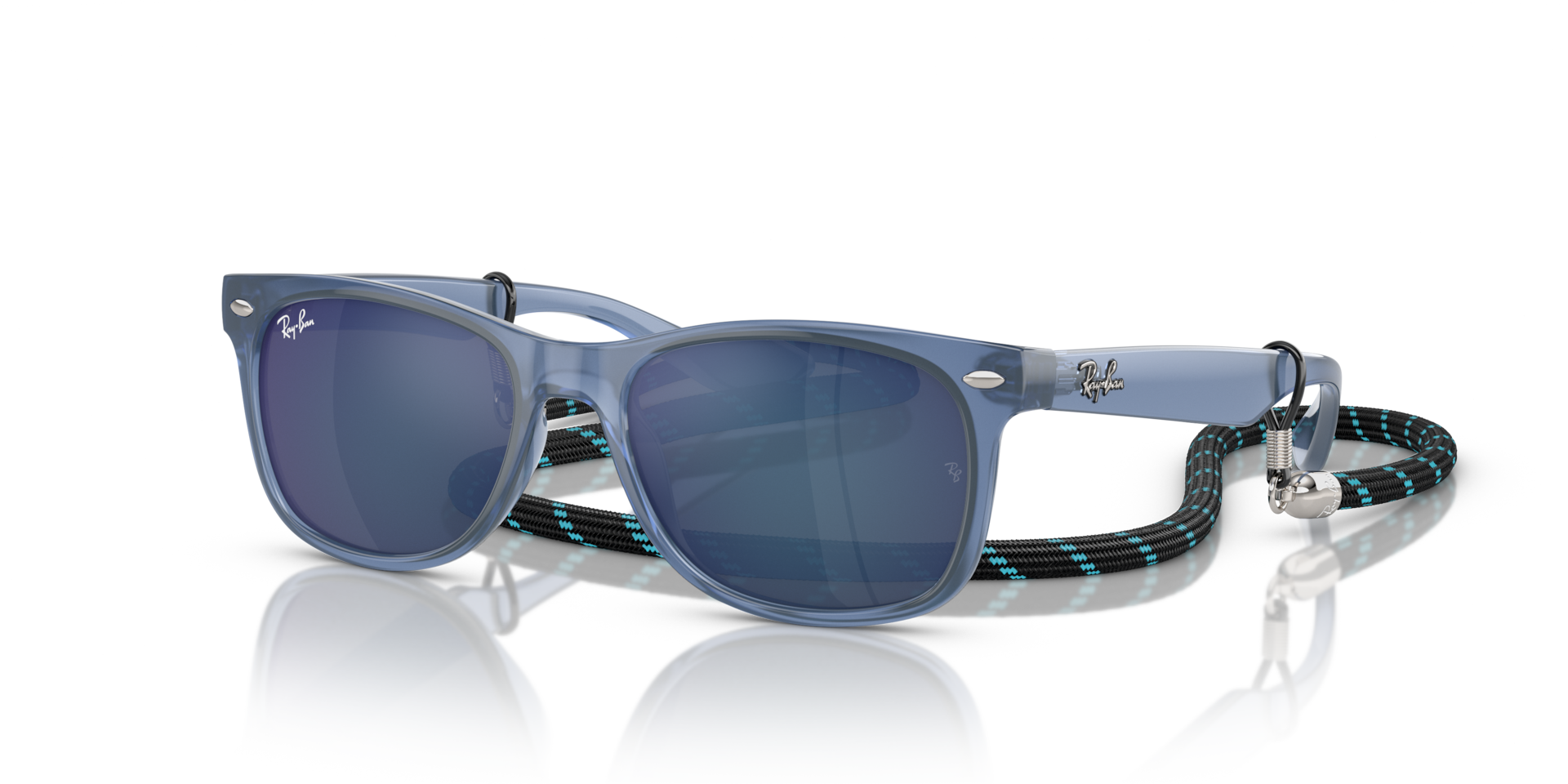 Ray-Ban New Wayfarer Kids Lunettes De Soleil - Monture Bleu Opaline Verres Bleu 47-15 90 €