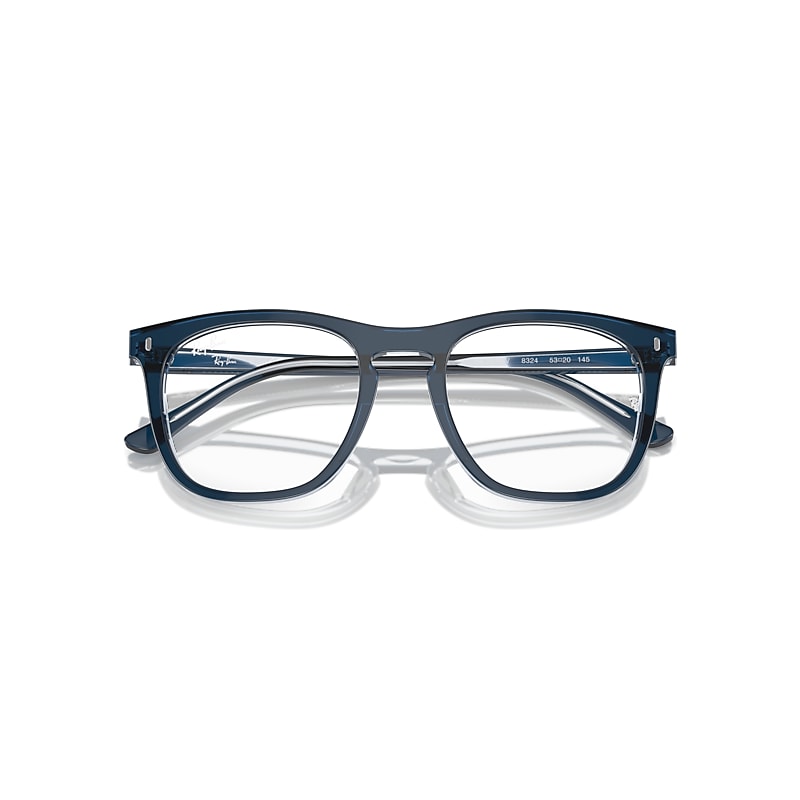 Ray-Ban Eyeglasses Blue On Transparent Blue Frame Lenses Polarized 51-21