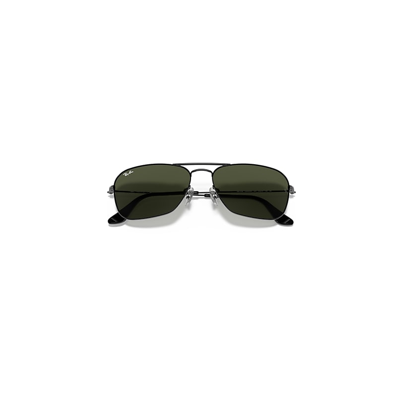 Ray-Ban Caravan Sunglasses Gunmetal Frame Green Lenses 58-15