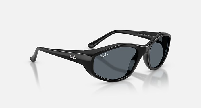Ray-Ban サングラス ブラック ケース付 RB2228 サングラス ブラック と ブルー (59-20) - RB2228F