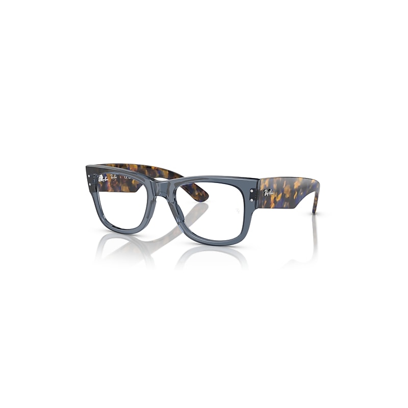 Ray-Ban Mega Wayfarer Optics  Gelb & Blau Havana Fassung Klar Glas Polarisiert 51-21