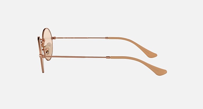 OVAL FLAT LENSES Sunglasses in Copper and Evolve Light Brown (54