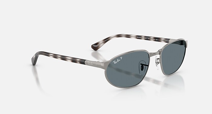RB3777 Polarized Sunglasses in Gunmetal and Dark Blue Polarized