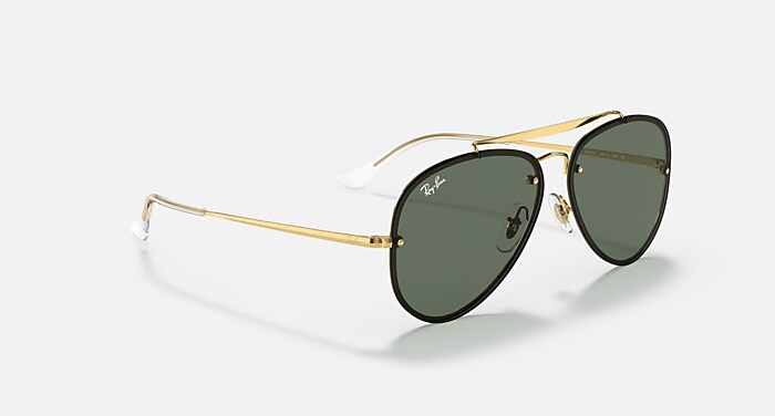 【美品】レイバン　サングラス BLAZE AVIATOR サングラス アリスタゴールド と ダークグリーン (61-13