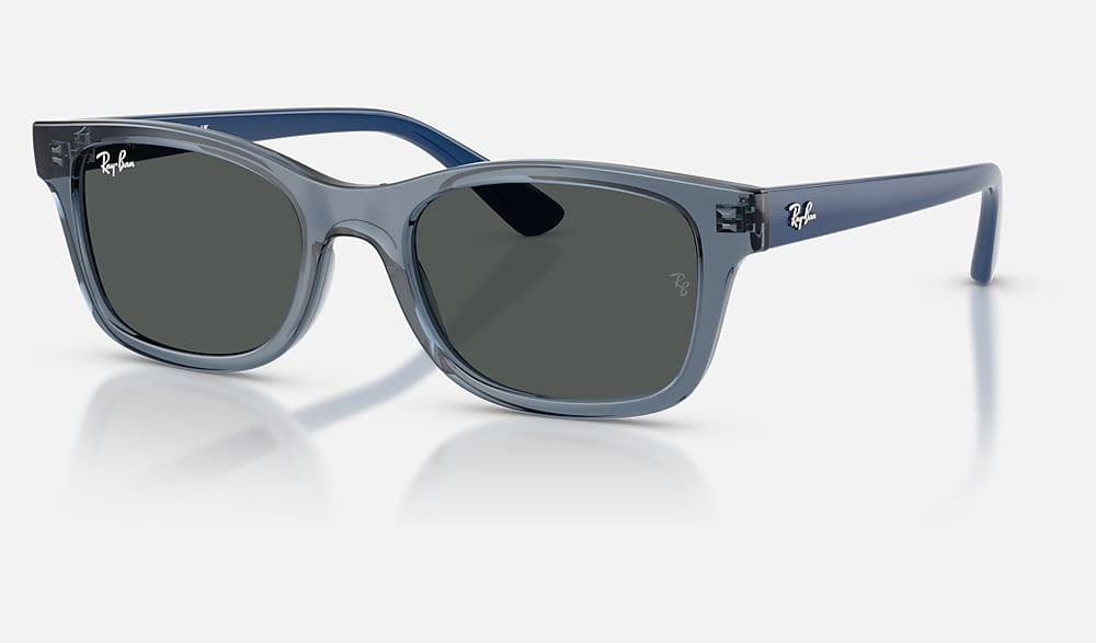 RB9086S KIDS Sunglasses in Transparent Blue and Dark Grey (48-17