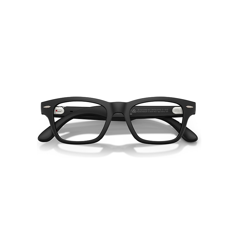 Ray-Ban Meta Audio Burbank Solid Black frame Clear lenses AI Glasses
