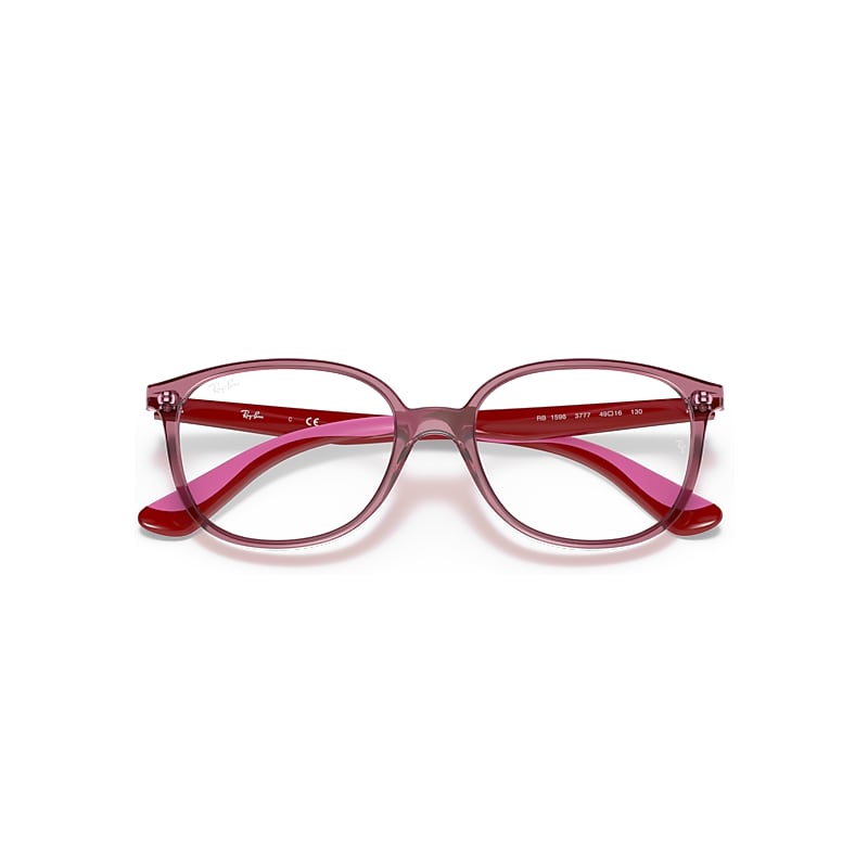 Ray-Ban Rb1598 Optics Kids Optical Red Frame Clear Lenses Polarized 47-16