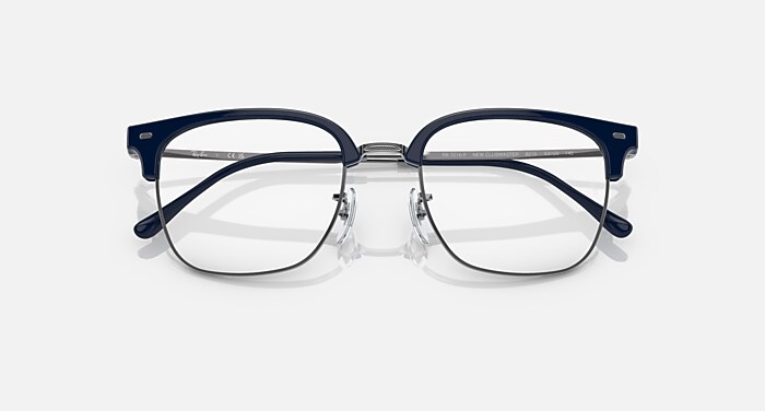 NEW CLUBMASTER OPTICS Eyeglasses with Blue On Gunmetal and Clear