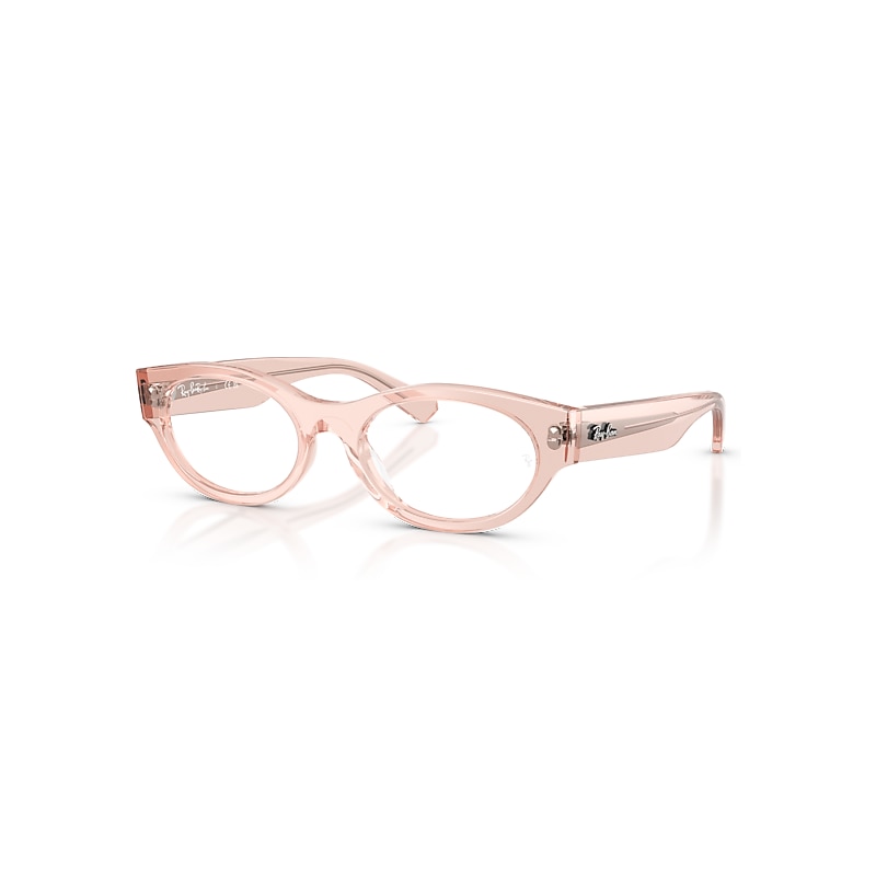 Ray-Ban Eyeglasses Unisex Rb5447 Optics - Transparent Pink Frame Transparent Lenses Polarized 51-19