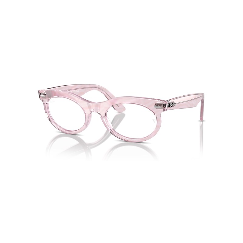 Ray - Ban Unisex Purple Rx2242v Wayfarer Oval 8292 Optical Frames Acetate Violet Transparent Round Normal - Image 2