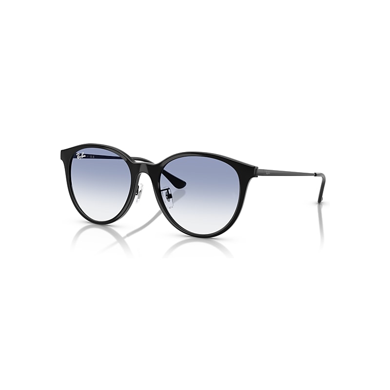 Ray-Ban RB4334D, Black Sunglasses Clear Gradient Light Blue lenses, Mojo Glasses - Image 6