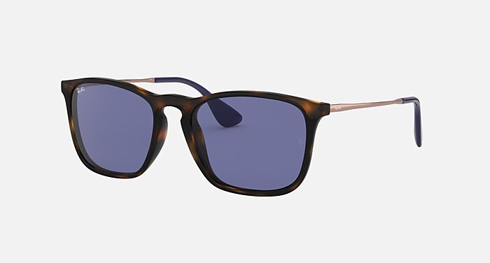 CHRIS Sunglasses in Havana and Dark Violet Classic (54-18
