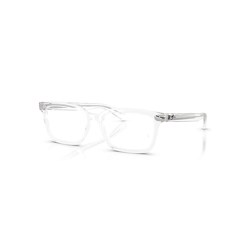 Ray-Ban Eyeglasses Unisex Brunel Optics - Transparent Frame Transparent Lenses Polarized 53-19