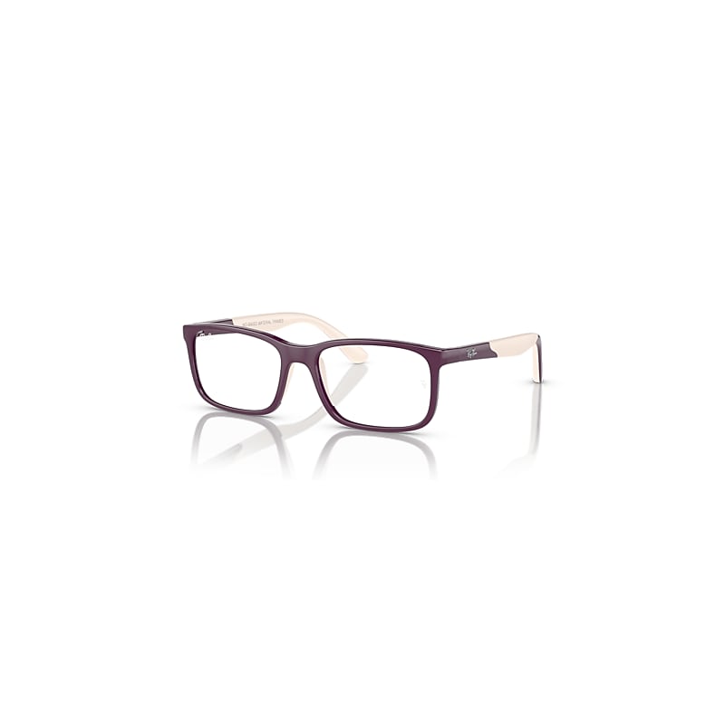 Ray-Ban Rb1621 Optics Kids Bio-based - Monture Pourpre Sur Marron Clair Verres Incolore 47-15 polarisés