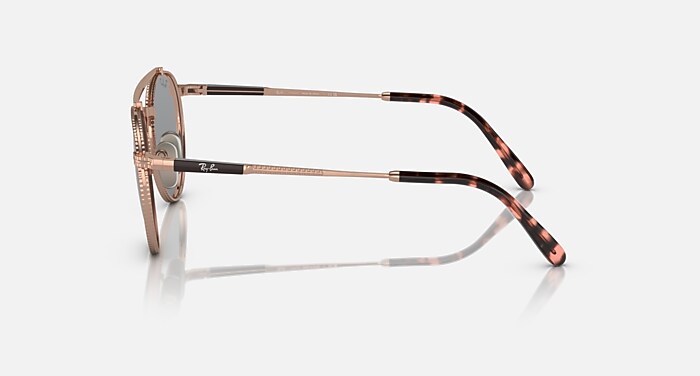 Ray-Ban ラウンド2 Chromance チタンフレーム ROUND II TITANIUM Polarized Sunglasses in Rose Gold and Dark