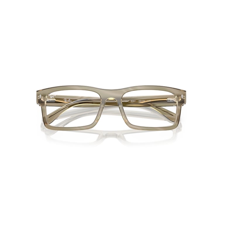Ray-Ban Rb5435 Optics Change Eyeglasses Photo Striped Grey Frame Clear Lenses Polarized 56-19