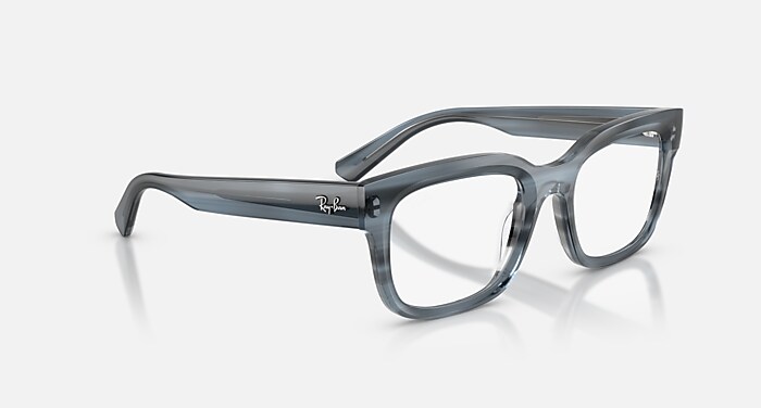 CHAD OPTICS BIO-BASED Eyeglasses with Striped Blue and Clear (54