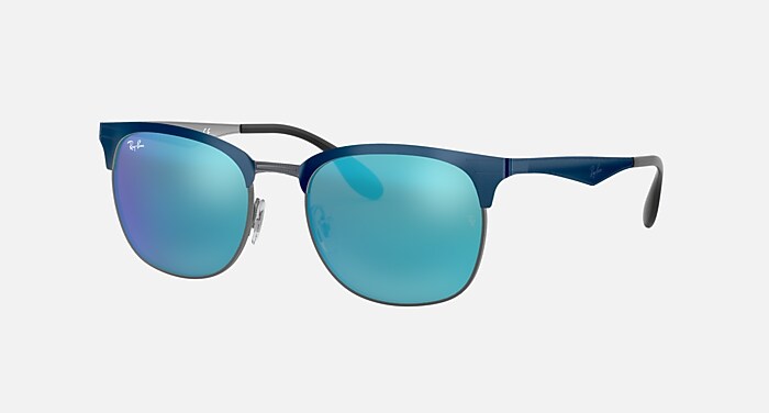 RB3538 Sunglasses in Blue and Blue Mirror (53-19) - RB3538 | Ray