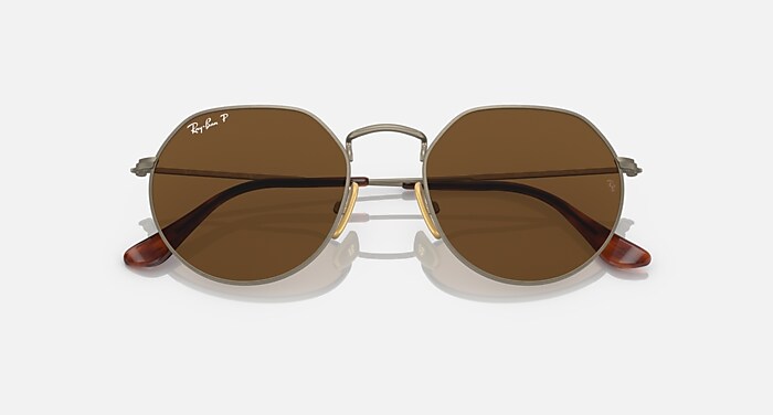JACK TITANIUM Sunglasses in Gold and Brown Polarized - RB8165 