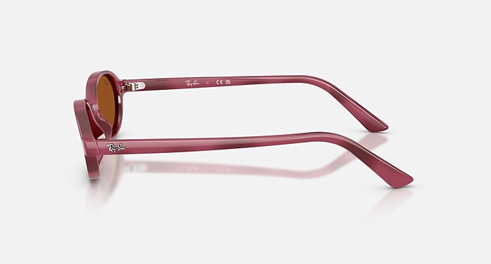 KHAL BIO-BASED Sunglasses in Violet Havana and Dark Brown (48-20
