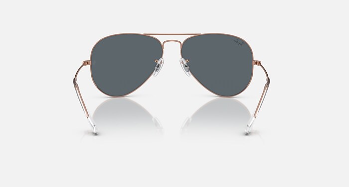 AVIATOR ROSE GOLD サングラス ローズゴールド と ブルー (58-14