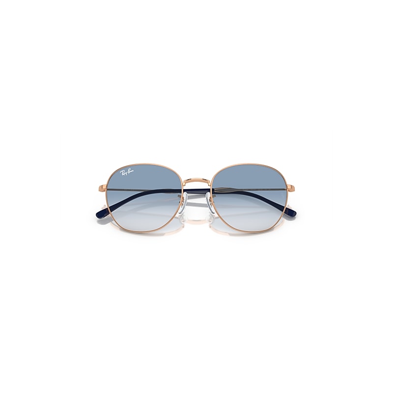 Ray-Ban Rb3809 Sunglasses Rose Gold Frame Blue Lenses 53-20