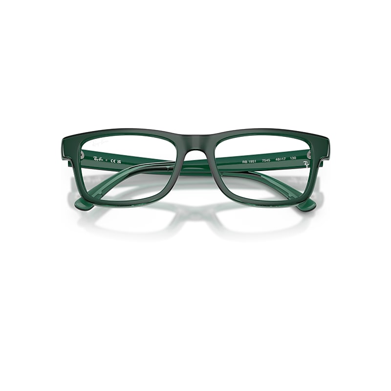 Ray-Ban Rb1951 Optics Kids Everflex Optical Green Frame Clear Lenses Polarized 46-17