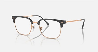 NEW CLUBMASTER OPTICS メガネ ガンメタル上にブルー と クリア (49-20