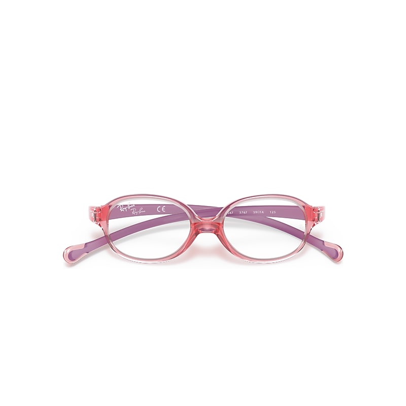 Ray-Ban Rb1587 Optics Kids Optical Light Red & Violet Frame Clear Lenses Polarized 39-14