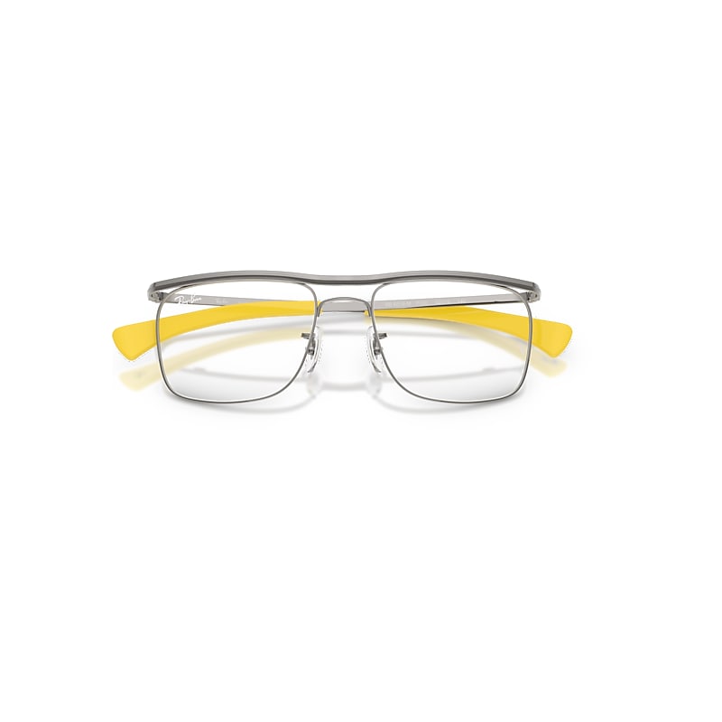 Ray-Ban Rb6519m Optics Scuderia Ferrari Collection Optical Gunmetal Frame Clear Lenses Polarized 52-18