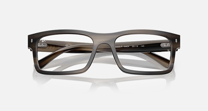 【ほぼ新品】Ray-Ban レイバン RB5435F 2000ブラック伊達メガネ RB5435 OPTICS メガネ ハバナグレー と クリア (56-19) - RB5435F