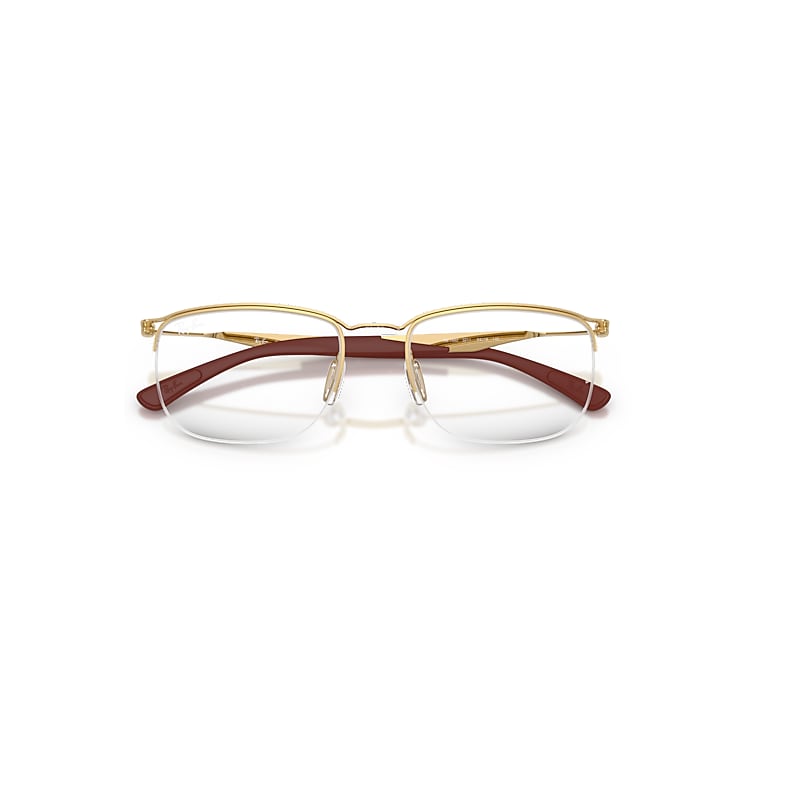 Ray-Ban Rb7552 Optics Optical Arista Gold Frame Clear Lenses Polarized 52-19
