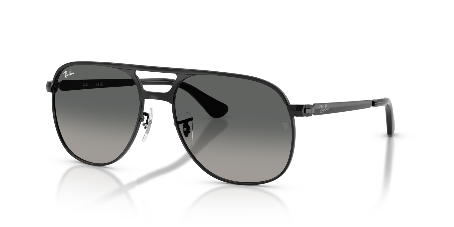 BILL MAX Sunglasses in Black and Light Grey Gradient Dark Grey (56