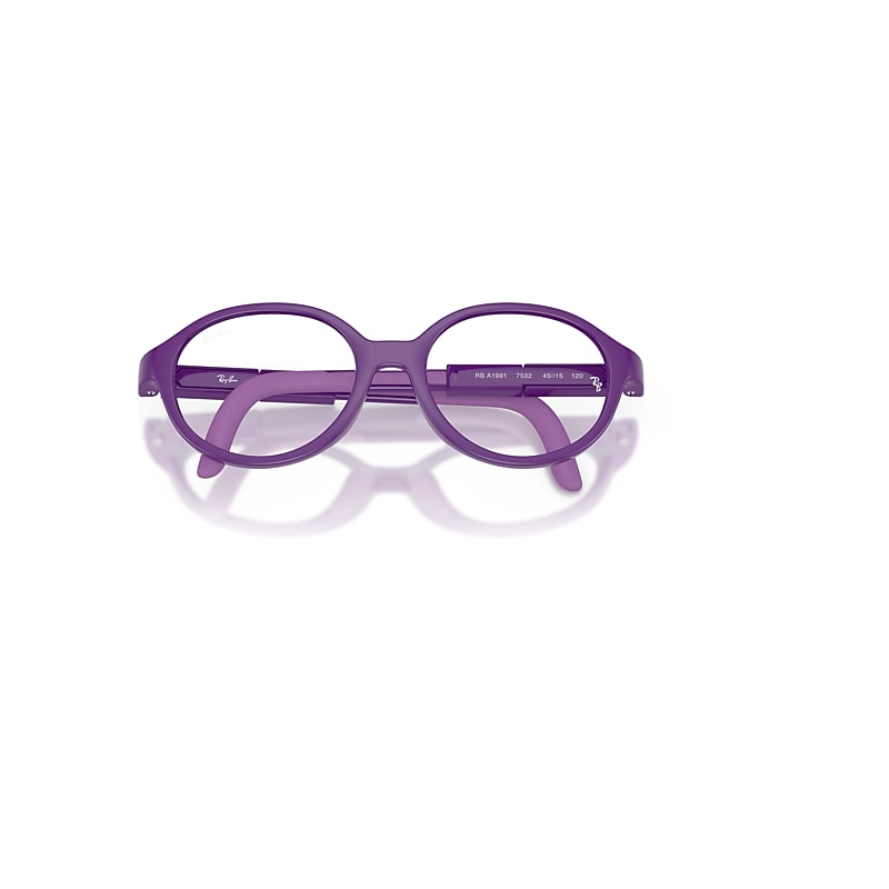 Ray-Ban Rba1981 Optics Kids Bio-based Optical Violet Frame Clear Lenses Polarized 45-15