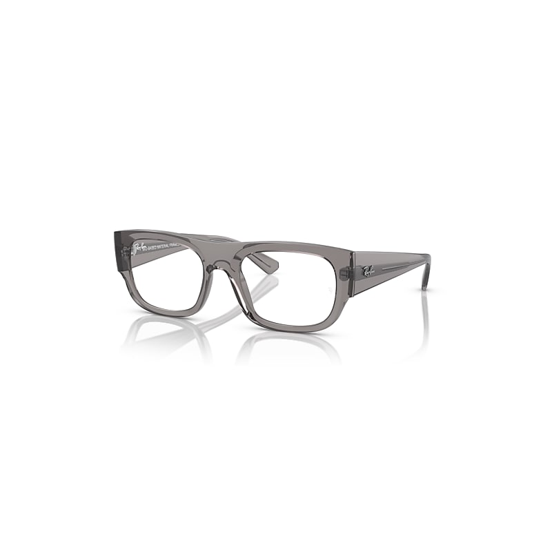 Ray-Ban Eyeglasses Unisex Kristin Optics Bio-based - Transparent Grey Frame Clear Lenses Polarized 52-20
