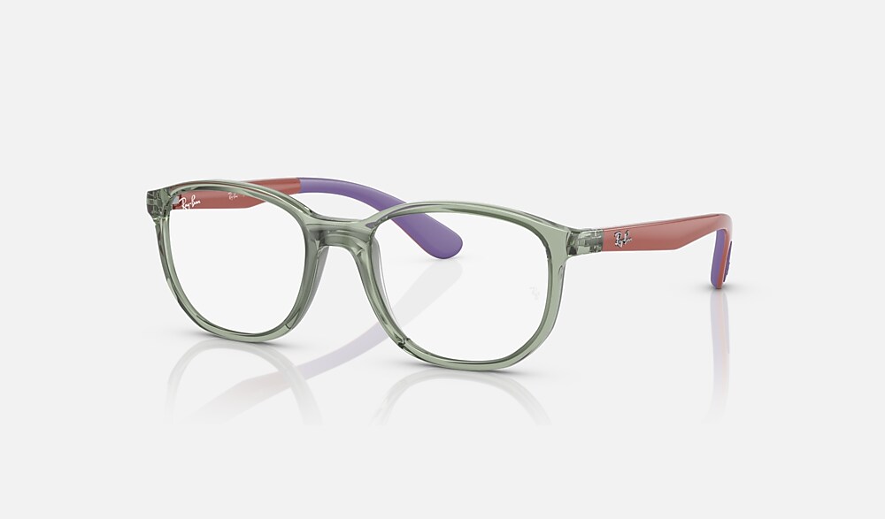 RB1619 OPTICS KIDS Eyeglasses with Transparent Green On Rubber