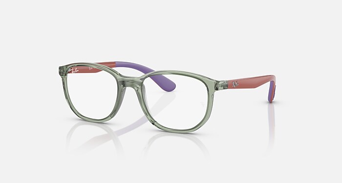 RB1619 OPTICS KIDS Eyeglasses with Transparent Green On Rubber