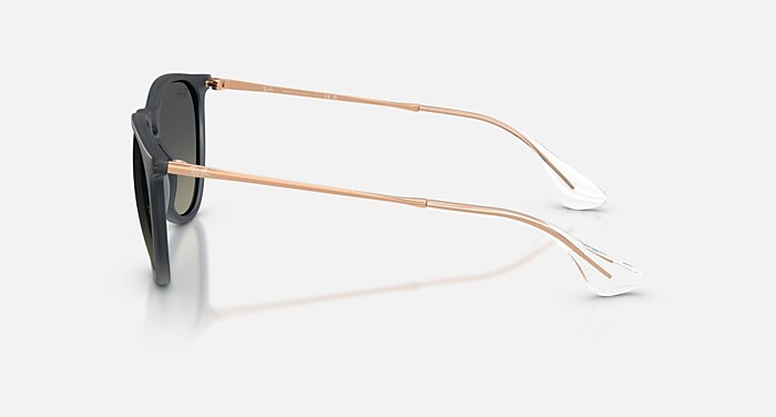 ERIKA CLASSIC Sunglasses in Rubber Blue and Gradient Grey - RB4171