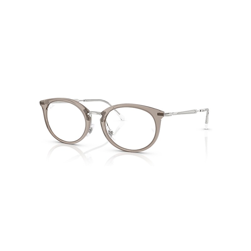Ray-Ban Eyeglasses  Rb7255 Optics - Silver Frame Clear Lenses Polarized 53-20, RX7255